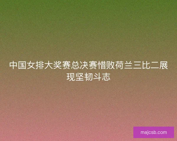 中国女排大奖赛总决赛惜败荷兰三比二展现坚韧斗志